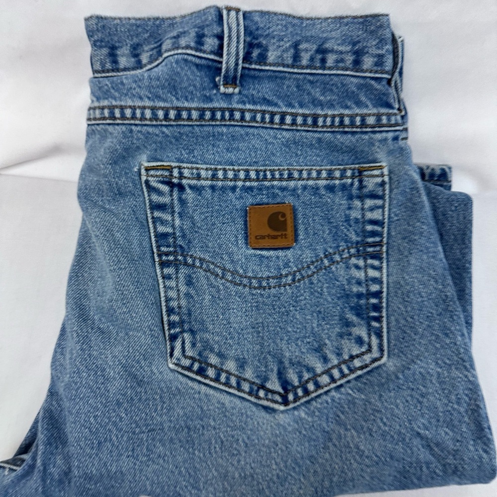 Traditional fit Carhartt jeans, waist 36 length 32 made in Nicaragua via Mexico